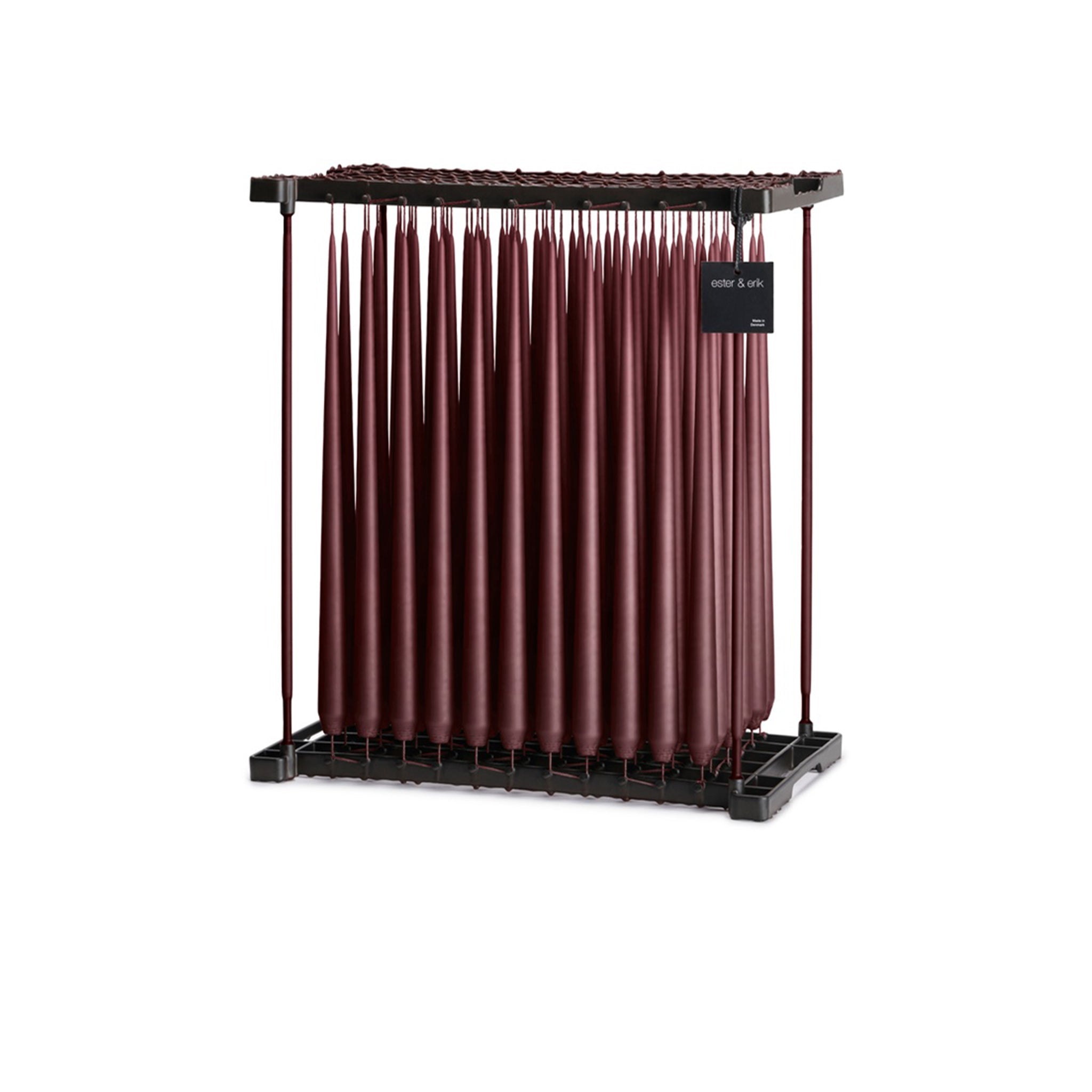 Ester&Erik-Aubergine Kokusuz 2'li Uzun Konik Mum 42 Cm-Mum-2-Milagron.com