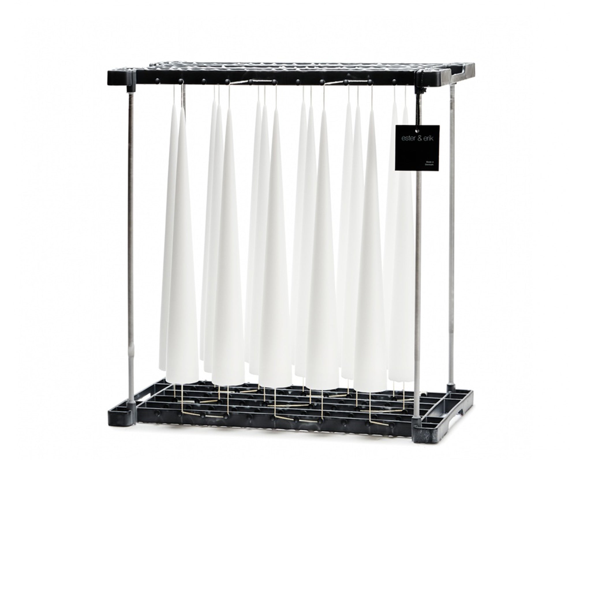 Ester&Erik-Beyaz Kokusuz 2'li Kalın Konik Mum 37 Cm-Mum-2-Milagron.com