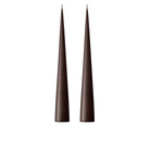 Ester&Erik-Espresso Kokusuz 2'li Kalın Konik Mum 37 Cm-Mum-1-Milagron.com