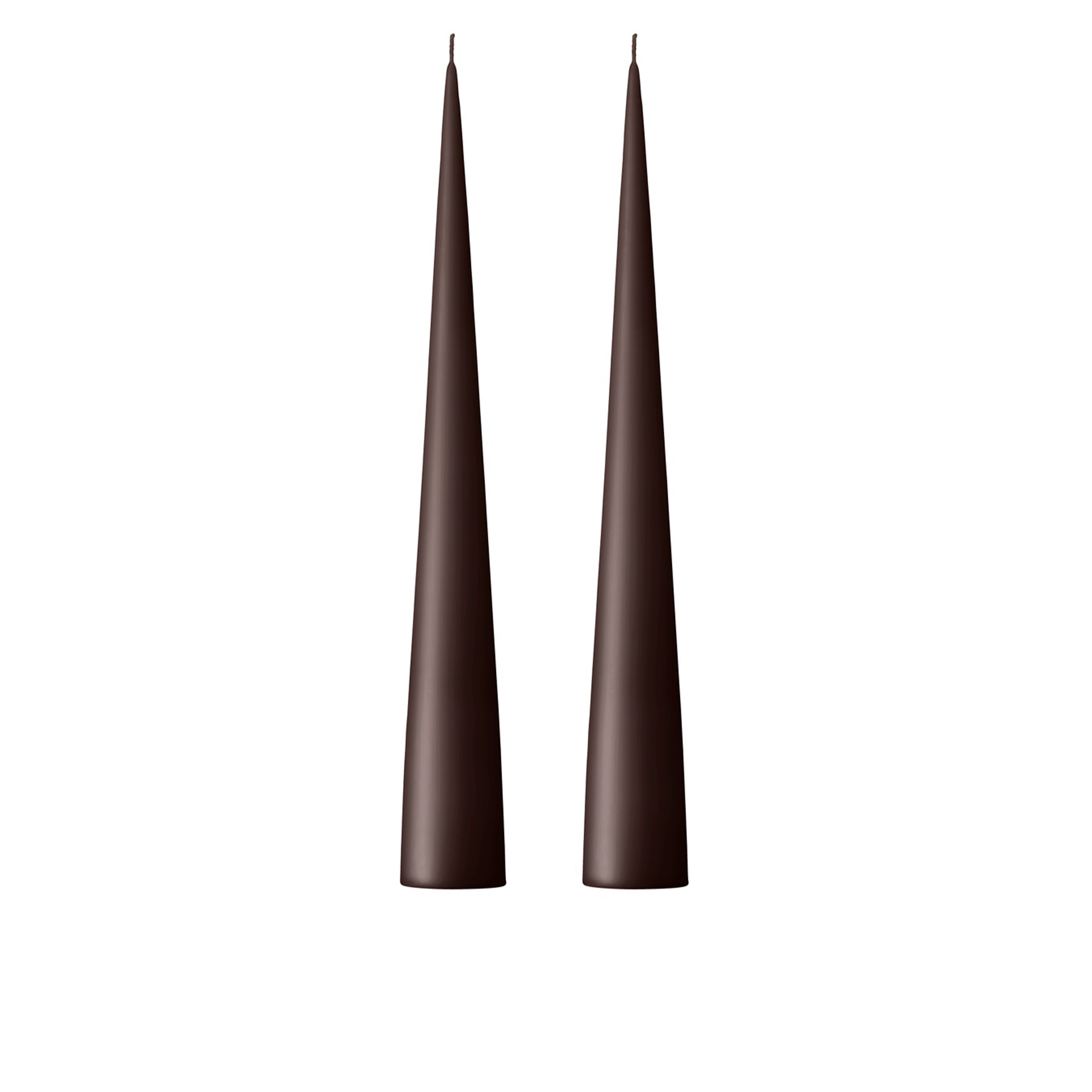 Ester&Erik-Espresso Kokusuz 2'li Kalın Konik Mum 37 Cm-Mum-1-Milagron.com