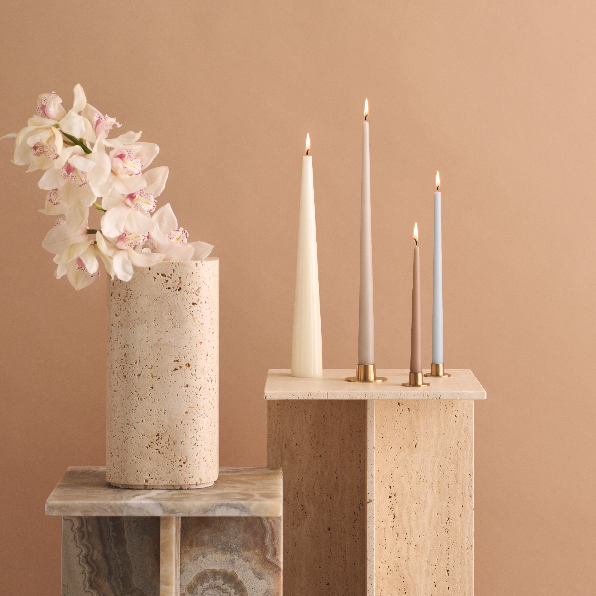 Ester&Erik-Parlak Pembe Altın 2'li Mumluk-Mumluk-3-Milagron.com