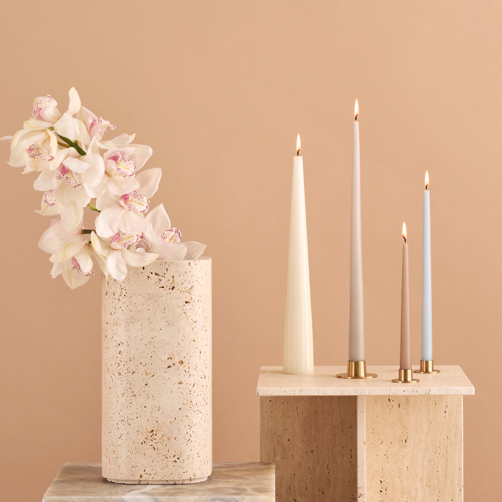 Ester&Erik-Parlak Pembe Altın 2'li Mumluk-Mumluk-4-Milagron.com