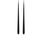 Ester&Erik-Velvet Matt Black Kokusuz 2'li Uzun Konik Mum 42 Cm-Mum-1-Milagron.com