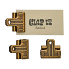 Esterbrook-Esterbrook Eclipse 3'lü Klips Seti Pirinç / Brass-Klips-1-Milagron.com