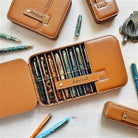 Esterbrook-Esterbrook Nook üçlü Kalem Kılıfı British Tan(kahverengi)-Deri Kalem Çantası-4-Milagron.com