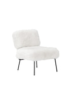 Estetik Decor-Berjer Chev Cosy – Kuzu Beyaz, Siyah Metal Ayak-Koltuk & Berjer-1-Milagron.com