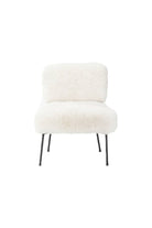 Estetik Decor-Berjer Chev Cosy – Kuzu Beyaz, Siyah Metal Ayak-Koltuk & Berjer-2-Milagron.com