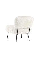 Estetik Decor-Berjer Chev Cosy – Kuzu Beyaz, Siyah Metal Ayak-Koltuk & Berjer-4-Milagron.com