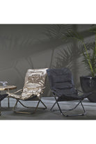 Estetik Decor-Comfort Base Katlanabilir Hakiki Deri Berjer Siyah - Metal Krom Ayaklı-Koltuk & Berjer-3-Milagron.com