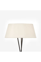 Estetik Decor-Lambader Cibuti & Trio Set – Beyaz Kumaş/ Siyah Metal Ayak-Dekoratif Aydınlatma-2-Milagron.com