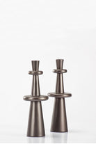 Estetik Decor-Mumluk Pillar Jey – Alüminyum Platin | 36 Cm-Mumluk & Şamdan-2-Milagron.com