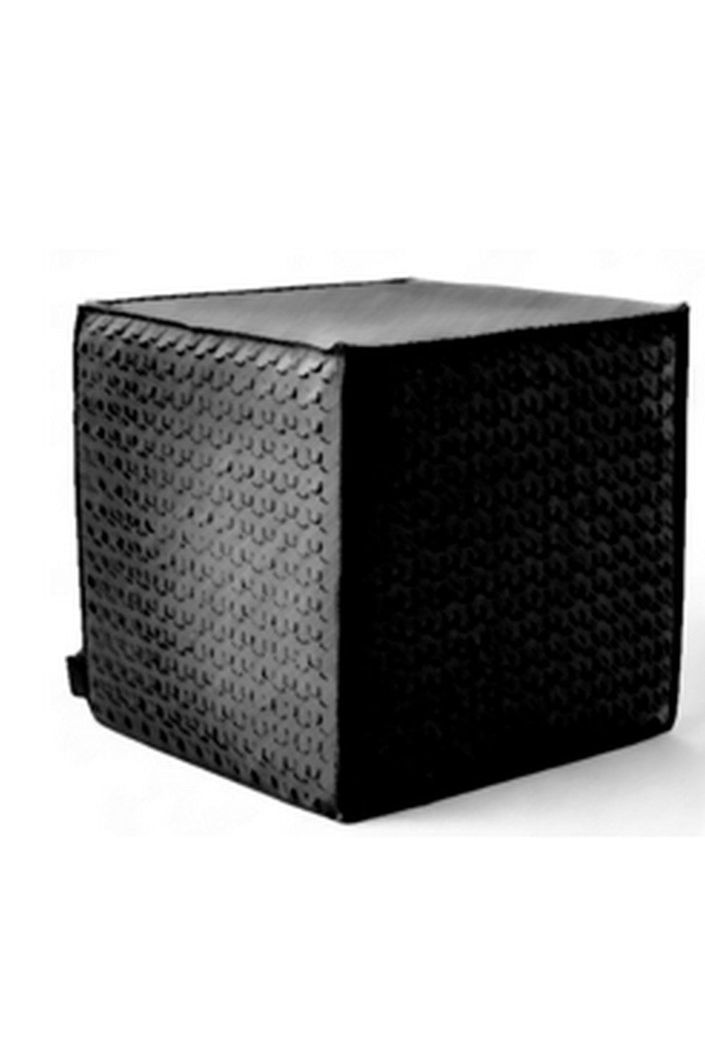 Estetik Decor-Puf Alf Cast Siyah Hakiki Deri Lamelle Desen-Puf-1-Milagron.com