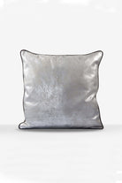 Estetik Decor-Yastık Effete Gümüş Hakiki Deri – 60x60 Cm-Yastık-1-Milagron.com