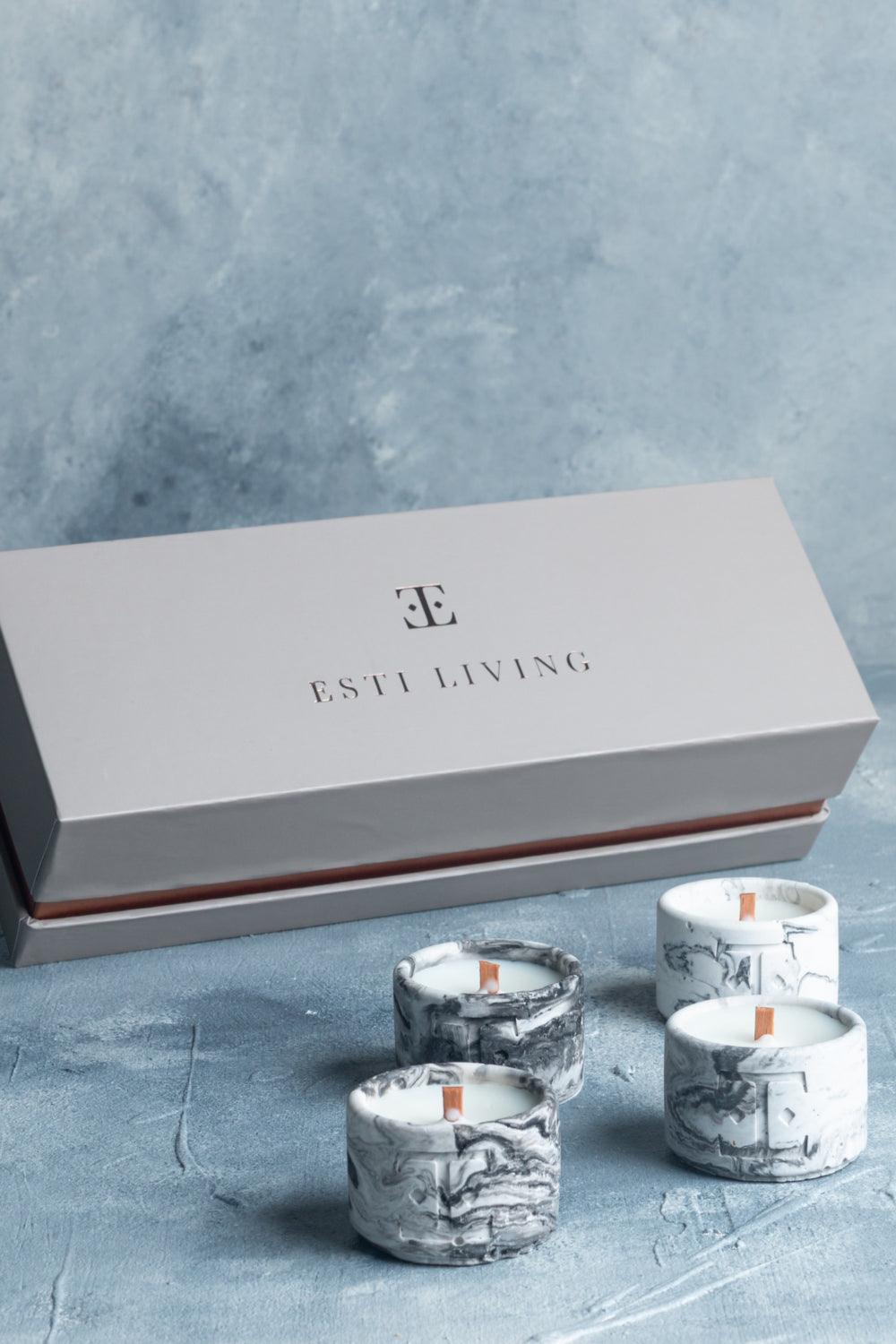 Esti Living-Black Rose Mini 4'lü Mum Seti-Mum-4-Milagron.com