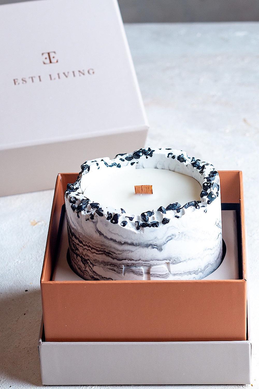 Esti Living-Black Rose Taşlı Büyük Boy Mum-Mum-2-Milagron.com