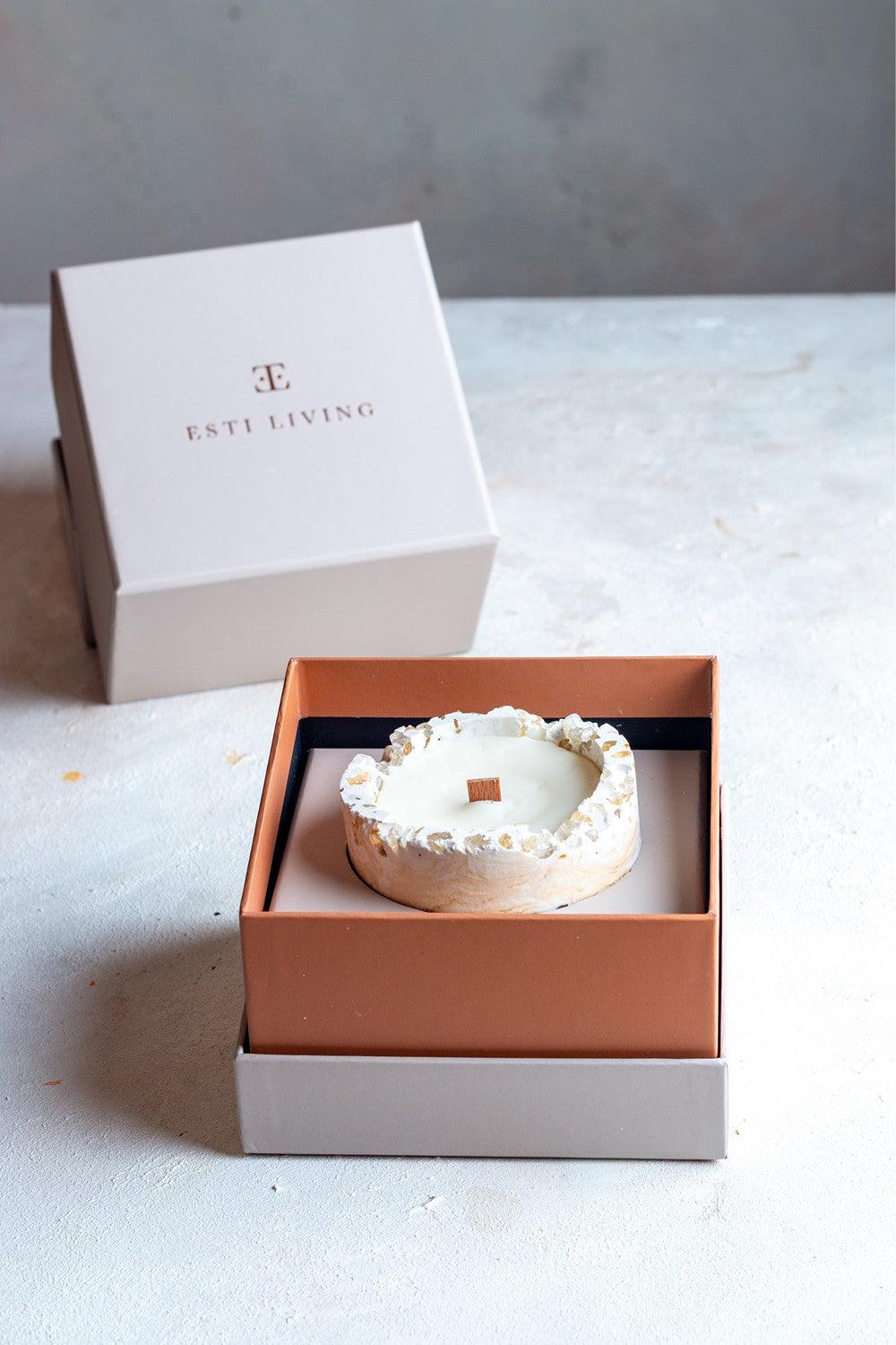 Esti Living-Fresh Bloom Taşlı Küçük Boy Mum-Mum-4-Milagron.com