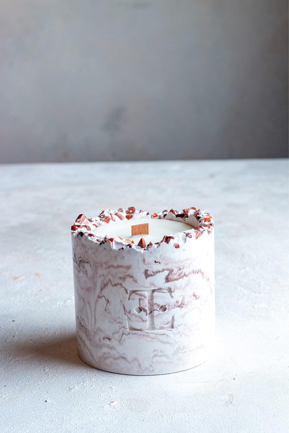 Esti Living-Mocha Dreams Taşlı Büyük Boy Mum-Mum-1-Milagron.com