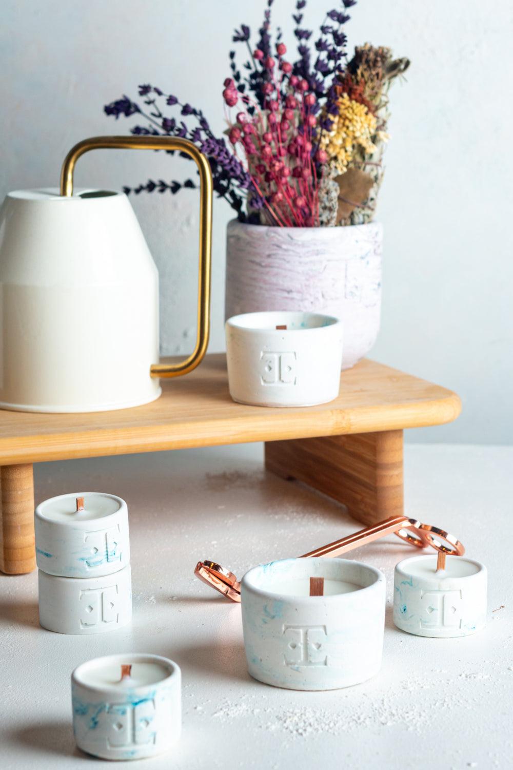 Esti Living-Ocean Wave Mini 4'lü Mum Seti-Mum-2-Milagron.com