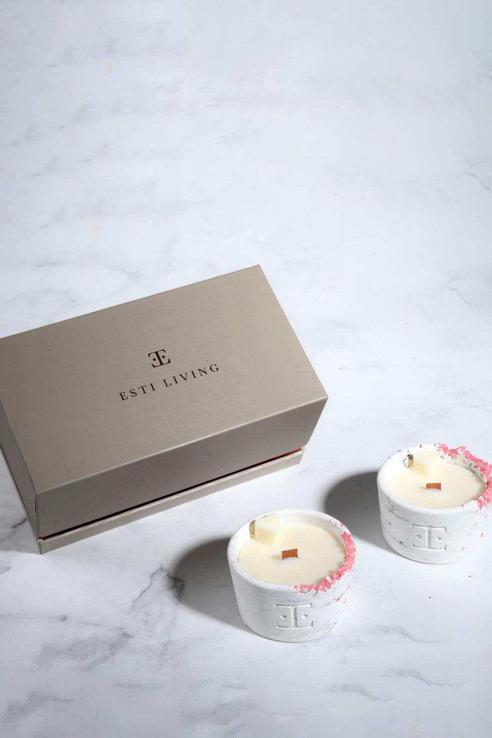 Esti Living-Silver Glow Midi 2'li Mum Seti-Mum-2-Milagron.com