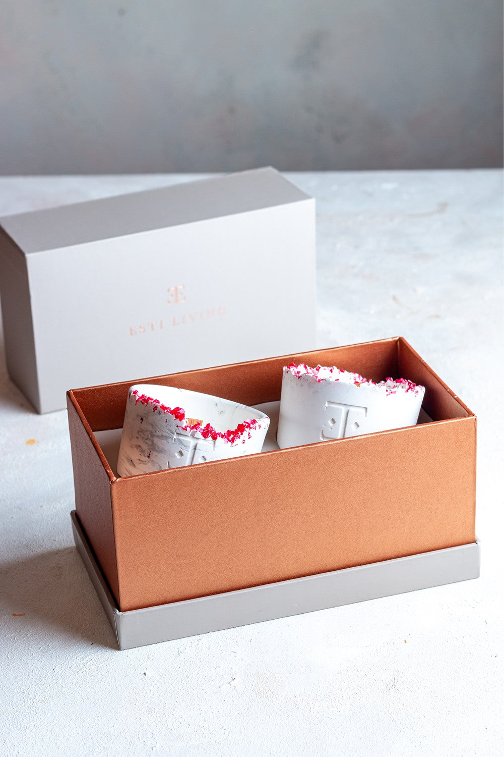 Esti Living-Simply Red Midi 2'li Mum Seti-Mum-3-Milagron.com