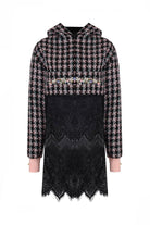 Eudoimonia-Mary Of Magdalene- Tweed Sweatshirt Crop-Sweatshirts & Hoodies-1-Milagron.com