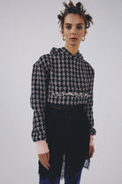 Eudoimonia-Mary Of Magdalene- Tweed Sweatshirt Crop-Sweatshirts & Hoodies-2-Milagron.com