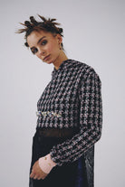 Eudoimonia-Mary Of Magdalene- Tweed Sweatshirt Crop-Sweatshirts & Hoodies-4-Milagron.com