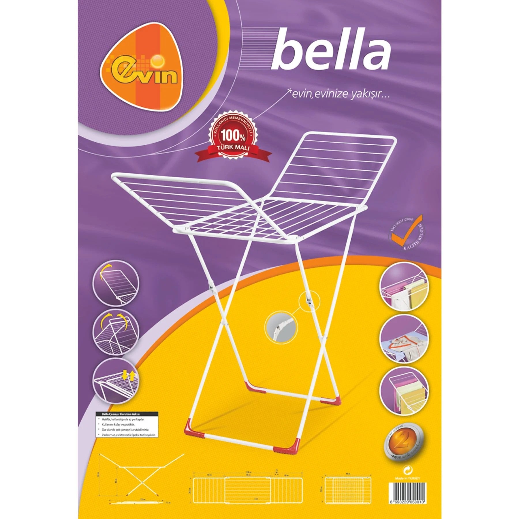 Evin Bella Beyaz Çamaşır Kurutmalık