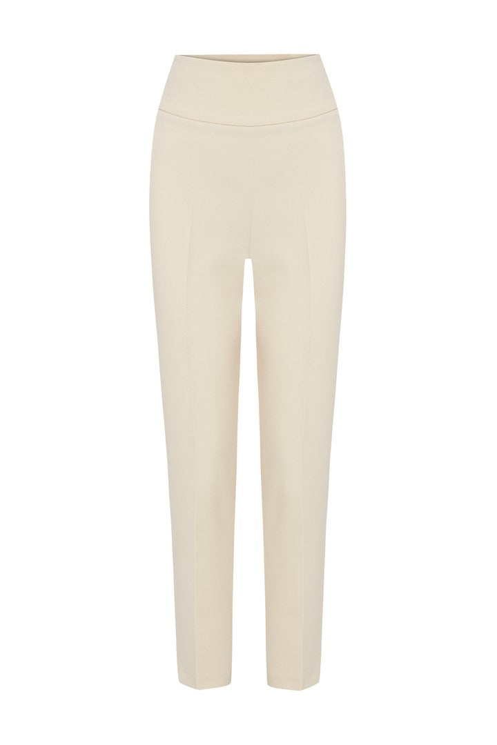 Exquise-Arka Bel Detaylı Düz Kesim Regular Kemik Pantolon-Pantolon-6-Milagron.com