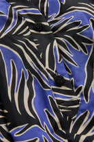 Exquise-Bağcık Detaylı Yaprak Desenli Rahat Kesim Pamuklu Mini Elbise-Elbise-7-Milagron.com