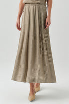 Exquise-Bağcıklı Beli Lastikli Desenli Regular Midi çok Renkli Etek-ETEK-2-Milagron.com