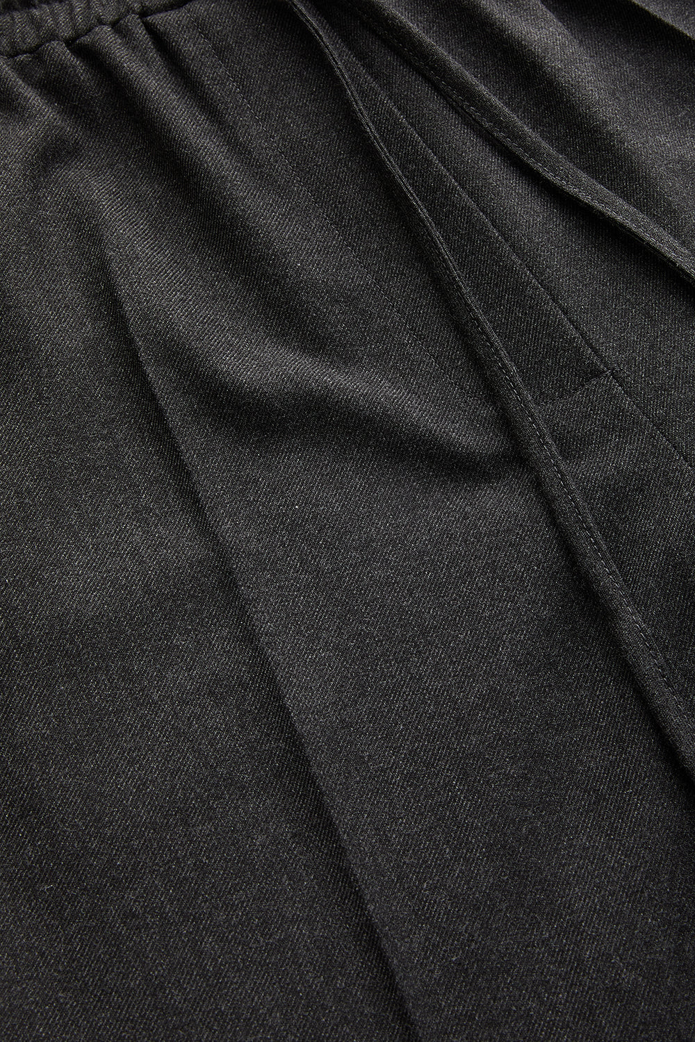 Exquise-Bağcıklı Cepli Düz Regular Dokuma Gri Pantolon-PANTOLON-7-Milagron.com