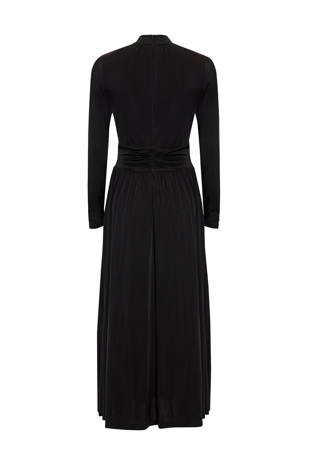 Exquise-Balıkçı Yaka Uzun Kollu Midi örme Regular Elbise-ELBİSE-2-Milagron.com