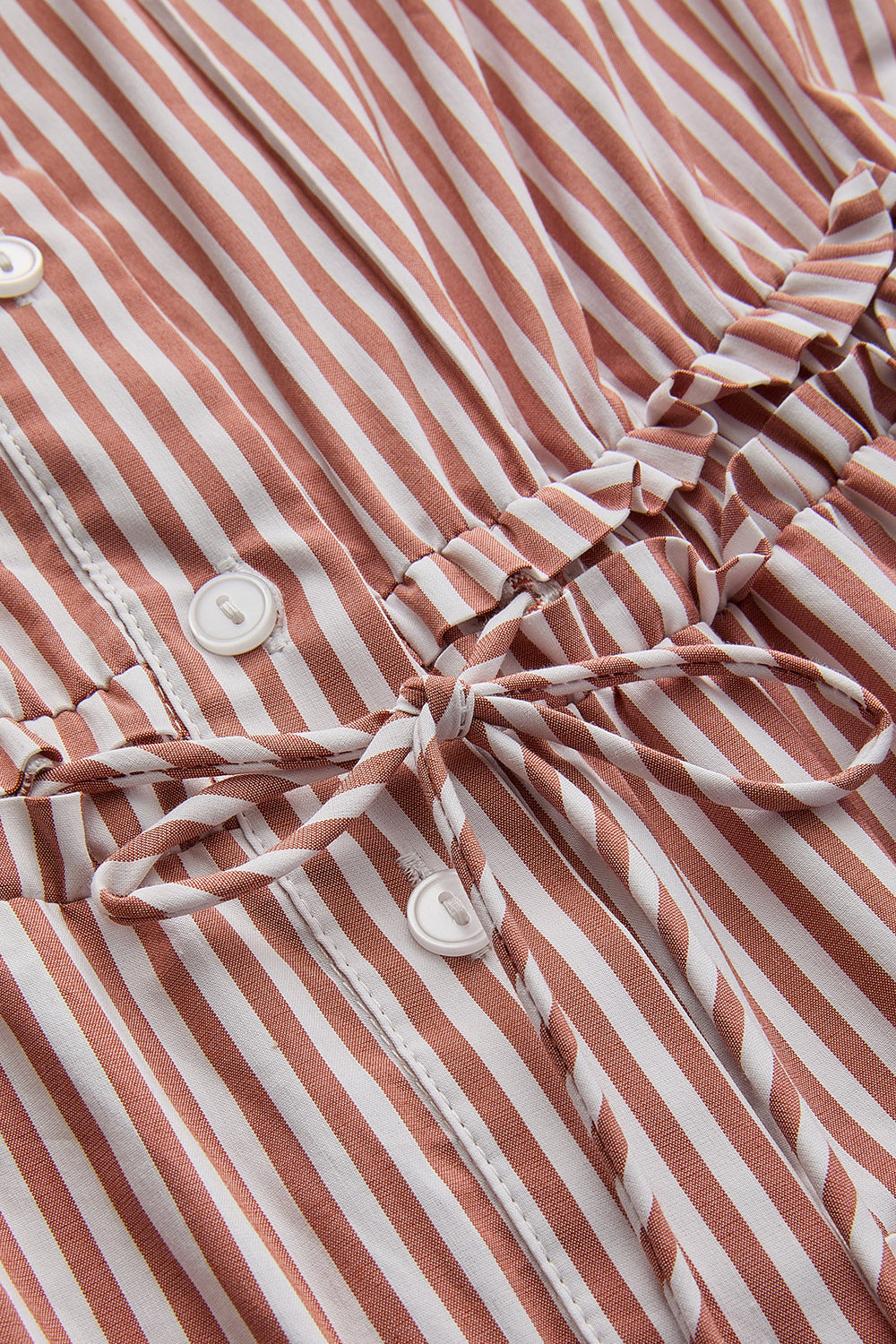 Exquise-Balon Kollu Belden Oturtmalı Pamuklu Midi Boy Gömlek Elbise-ELBİSE-6-Milagron.com