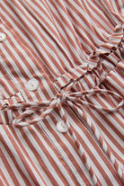 Exquise-Balon Kollu Belden Oturtmalı Pamuklu Midi Boy Gömlek Elbise-ELBİSE-6-Milagron.com