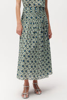 Beli Büzgülü Fermuarlı Regular Midi Etek