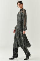 Exquise-Beli Gipeli Büzgülü Regular Midi çok Renkli Etek-ETEK-2-Milagron.com