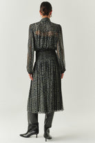 Exquise-Beli Gipeli Büzgülü Regular Midi çok Renkli Etek-ETEK-3-Milagron.com