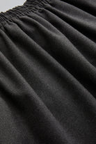 Exquise-Beli Lastikli Cepli Regular Midi Gri Etek-ETEK-6-Milagron.com