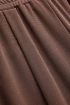 Exquise-Beli Lastikli Yüksek Bel Rahat Kesim Modal Karışımlı örme Pantolon-Pantolon-7-Milagron.com