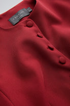 Exquise-Bisiklet Yaka Fileto Cep Astarlı Düz Regular Kiremit Yelek-YELEK-7-Milagron.com