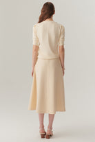 Exquise-Bisiklet Yaka Taş İşlemeli Triko Bluz-BLUZ-5-Milagron.com