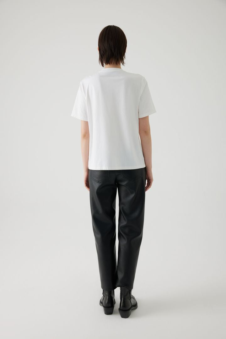 Exquise-Boncuk İşleme Yakalı Kısa Kol örme Tişört-T-Shirts-3-Milagron.com