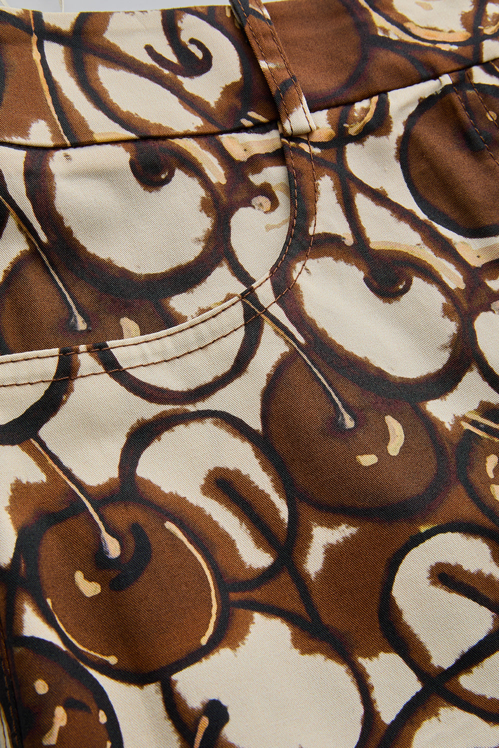 Exquise-Cepli Midi Boy Desenli Dar Kesim Etek-Etek-7-Milagron.com