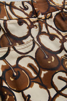 Exquise-Cepli Midi Boy Desenli Dar Kesim Etek-Etek-7-Milagron.com