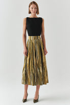 Exquise-Cepli Regular Fit Midi çok Renkli Etek-ETEK-1-Milagron.com