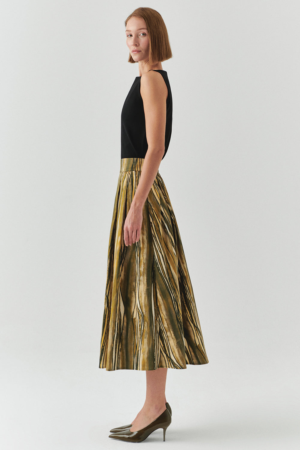 Exquise-Cepli Regular Fit Midi çok Renkli Etek-ETEK-2-Milagron.com