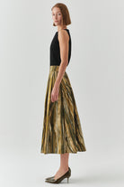 Exquise-Cepli Regular Fit Midi çok Renkli Etek-ETEK-2-Milagron.com