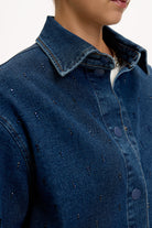 Exquise-Cepli Uzun Kollu Düğmeli Regular İndigo Denim Ceket-9-Milagron.com