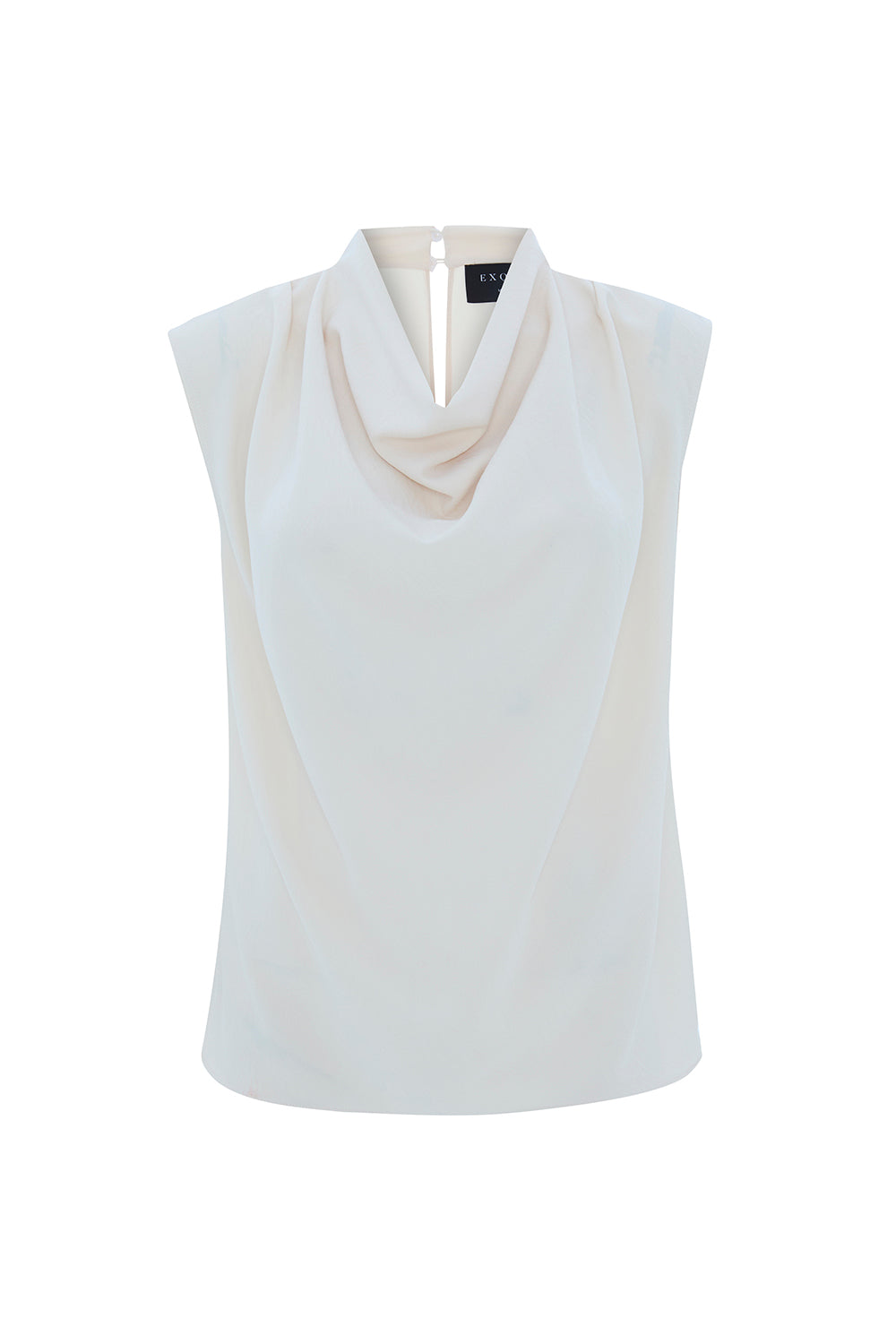 Exquise-Degaje Yaka Kolsuz Jakarlı Regular Krem Bluz-BLUZ-9-Milagron.com